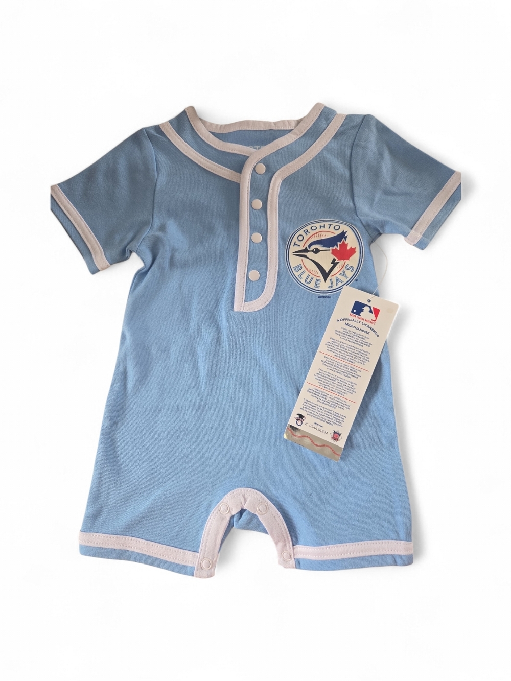 Toronto Blue Jays Infant Short-Sleeve One-Piece Bodysuit in Light Blue